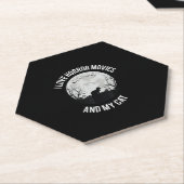 Dessous-de-verre En Papier J'Aime Les Films D'Horreur Et Mon Chat (Incliné)