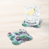 Dessous-de-verre En Papier Jardin des colibris Peinture abstraite (En situation)