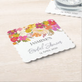 Dessous-de-verre En Papier Jardin Floral Mariage Été    (Incliné)