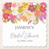 Dessous-de-verre En Papier Jardin Floral Mariage Été    (Devant)