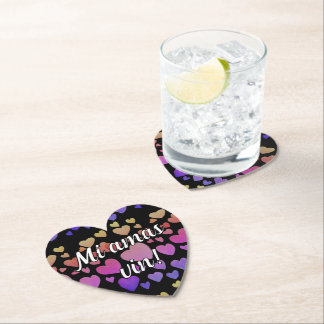 Dessous-de-verre En Papier Je t'aime ! (Personnalisable)