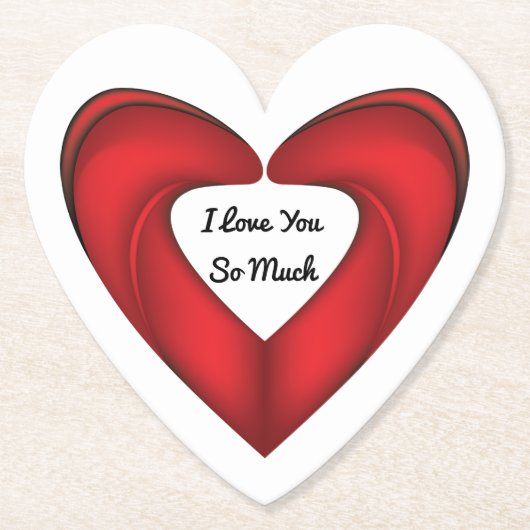 Dessous-de-verre En Papier Je T'Aime Tant (Devant)