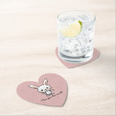 Dessous-de-verre En Papier Je T'Aime Tant De Lapin (En situation)