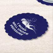 Dessous-de-verre En Papier Je Travaille Bien Sous Pression (Plongée Sous-Mari (Incliné)