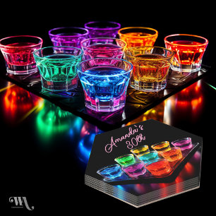 Dessous-de-verre En Papier Jelly Shots Cocktail Adulte Anniversaire