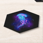 Dessous-de-verre En Papier Jellyfish éclatante couleur (Incliné)