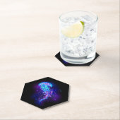 Dessous-de-verre En Papier Jellyfish éclatante couleur (En situation)