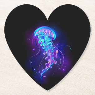 Dessous-de-verre En Papier Jellyfish éclatante couleur