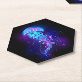 Dessous-de-verre En Papier Jellyfish éclatante couleur (Incliné)