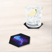 Dessous-de-verre En Papier Jellyfish éclatante couleur (En situation)