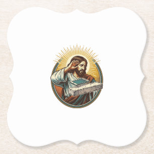 Dessous-de-verre En Papier Jésus a laissé tomber son téléphone face contre le
