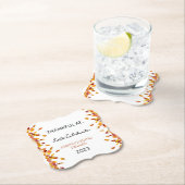 Dessous-de-verre En Papier Jeu AF de remerciement 6 (En situation)