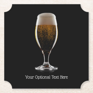 Dessous-de-verre En Papier Jeu de dessous de verre de la bière en verre de te