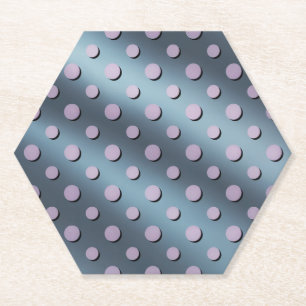 Dessous-de-verre En Papier Jeu de Dessous de verre Polka Lavender bleu