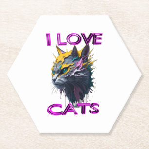 Dessous-de-verre En Papier Joli chat s6