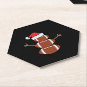 Dessous-de-verre En Papier Joli Noël Football Snowman Santa Hat Funny (Incliné)