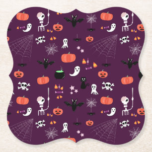 Dessous-de-verre En Papier Jolie Art Halloween Effrayant