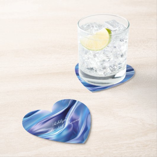 Dessous-de-verre En Papier Jolie Fête des mariées bleu pourpre (En situation)