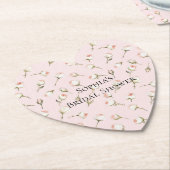 Dessous-de-verre En Papier Jolies Roses Blanches Roses Fleurie Shower de Mari (Incliné)