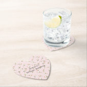 Dessous-de-verre En Papier Jolies Roses Blanches Roses Fleurie Shower de Mari (En situation)