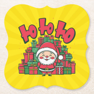 Dessous-de-verre En Papier Jolly Cartoon Père Noël Noël-67748