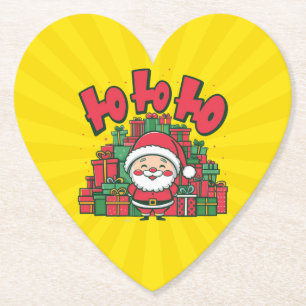 Dessous-de-verre En Papier Jolly Cartoon Père Noël Noël-67748