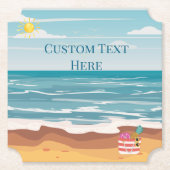 Dessous-de-verre En Papier Journée à la plage (Devant)