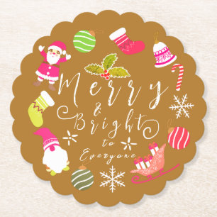 Dessous-de-verre En Papier Joy Christmas Gold