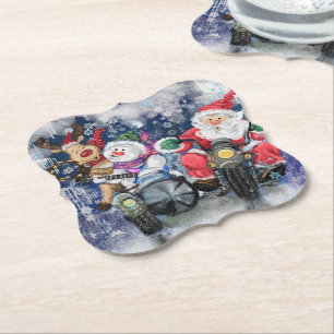 Dessous-de-verre En Papier Joy - Joyeux Noël - Joyeux Amis - Peinture