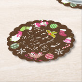 Dessous-de-verre En Papier Joy Noël Brown (Incliné)