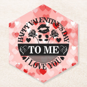 Dessous-de-verre En Papier Joyeuse Saint-Valentin à moi je t'aime-58771