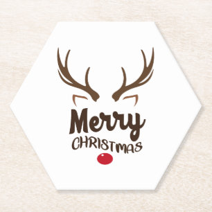 Dessous-de-verre En Papier Joyeuses Chemises de Noël Famille Cadeaux de Noël