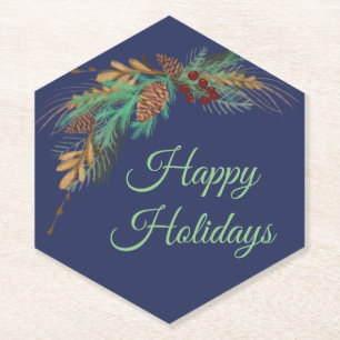 Dessous-de-verre En Papier Joyeuses vacances Dessous de verre en papier