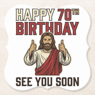 Dessous-de-verre En Papier Joyeux 70e Anniversaire À Bientôt Vintage Shirt