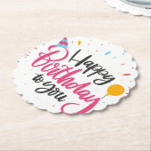 Dessous-de-verre En Papier Joyeux anniversaire (Incliné)