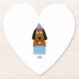 Dessous-de-verre En Papier Joyeux Anniversaire Pup Dessous de verre de papier
