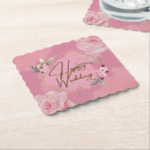 Dessous-de-verre En Papier Joyeux Dessous de verre Mariage (Incliné)