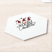 Dessous-de-verre En Papier joyeux gnomes de noël (Incliné)