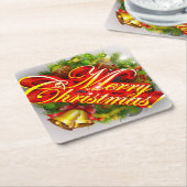 Dessous-de-verre En Papier Joyeux Jouets cadeau de Noël (Incliné)