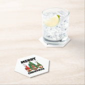 Dessous-de-verre En Papier Joyeux Noël Arbre Gnomes Joyeux Noël Lumières Adul (En situation)