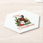 Dessous-de-verre En Papier Joyeux Noël Cowboy (Incliné)