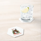 Dessous-de-verre En Papier Joyeux Noël Cowboy (En situation)