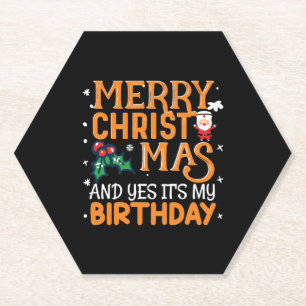 Dessous-de-verre En Papier Joyeux Noël et oui c'est mon anniversaire