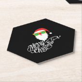 Dessous-de-verre En Papier Joyeux Noël Père Noël (Incliné)