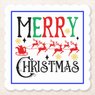 Dessous-de-verre En Papier Joyeux Noël Père Noël Sleigh-61049 T-Shirt Sweat -