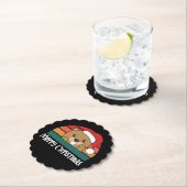 Dessous-de-verre En Papier Joyeux Noël Retro Beaver Noël (En situation)