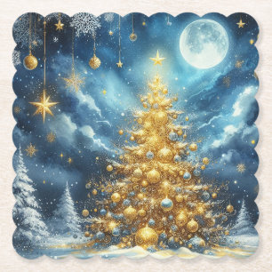 Dessous-de-verre En Papier Joyeux Noël & sapin de Noël  