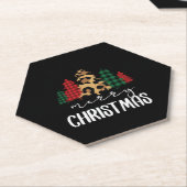 Dessous-de-verre En Papier Joyeux Noël Svg Leopard Tree (Incliné)