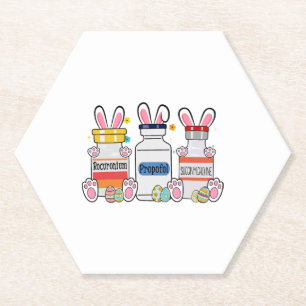 Dessous-de-verre En Papier Joyeux OEufs de Pâques Bunny Oreilles de Pâques IC