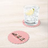 Dessous-de-verre En Papier Joyeux Pawlidays Chien Noël Train de vacances (En situation)